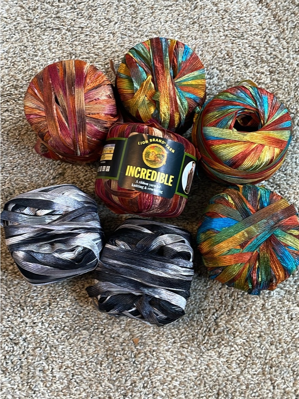 1990’s vintage ombré ribbon yarn
